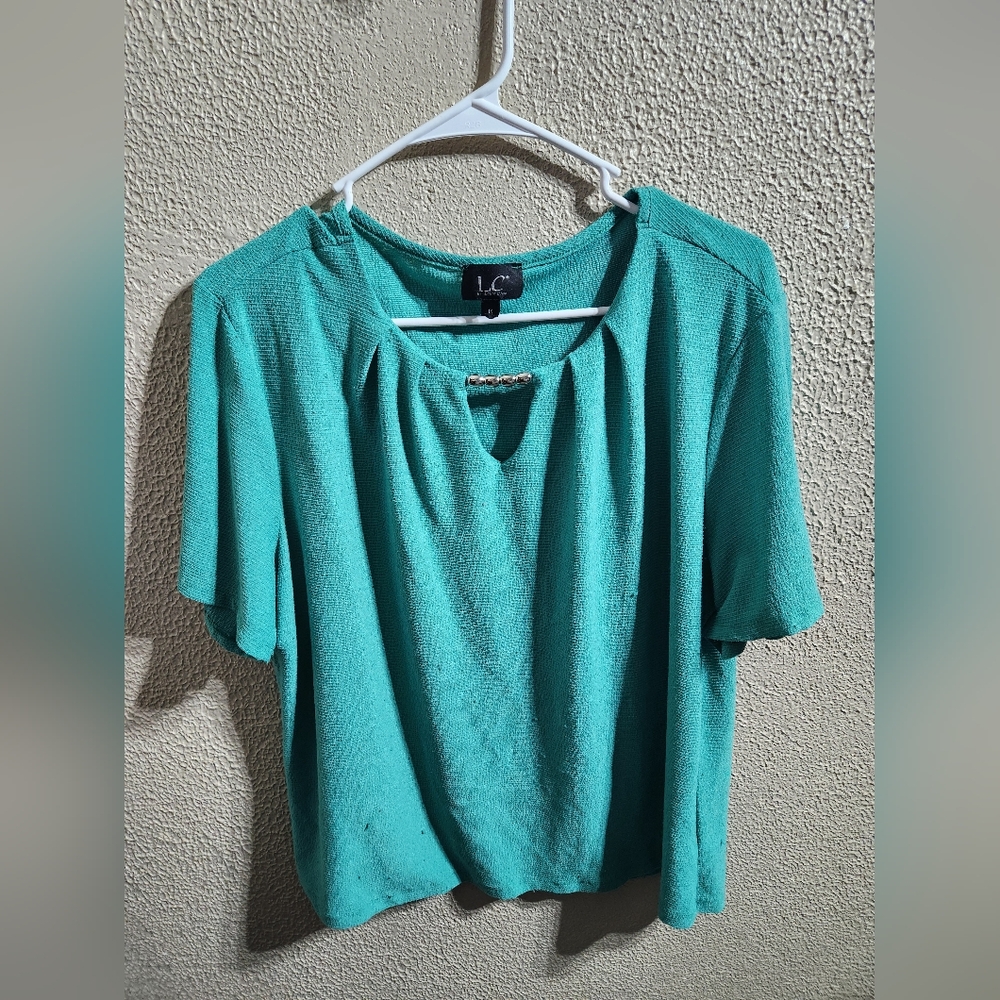 🔴 3 for $12 Laura Cruz Women's Turquoise Blouse